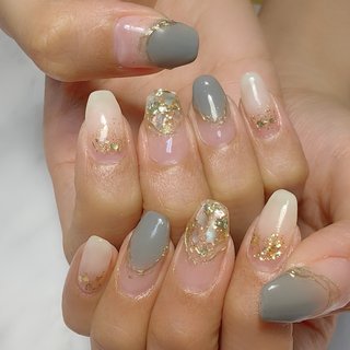 夏/旅行/グレーのネイルデザイン｜ネイルブック 