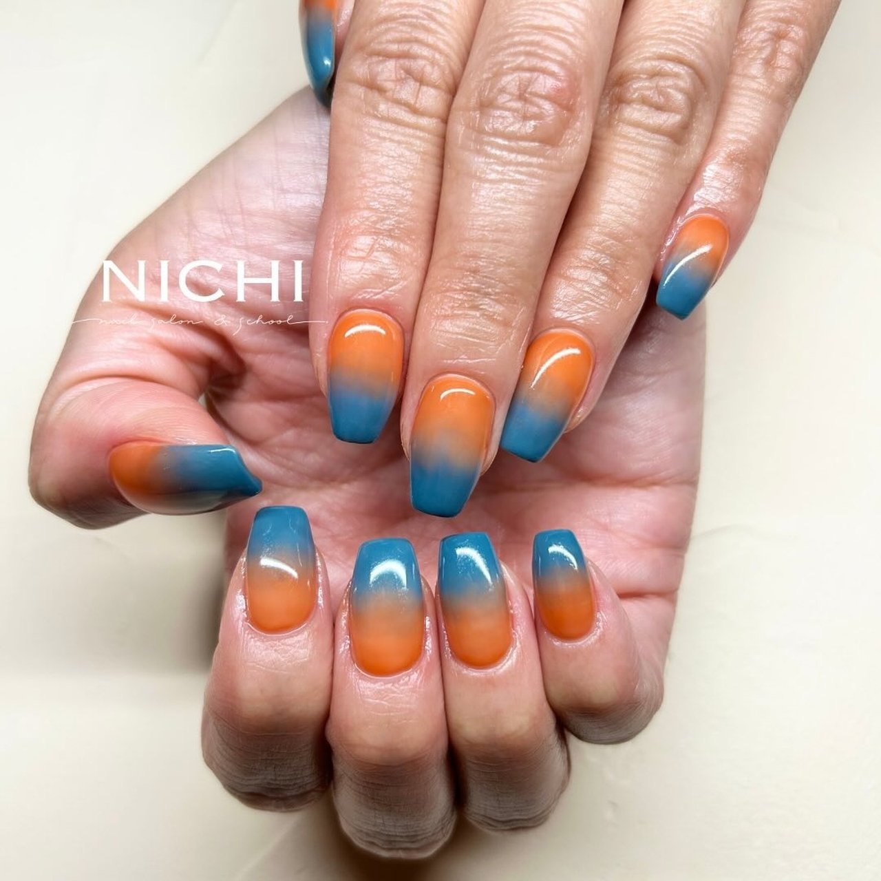 夏/ハンド/グラデーション/バイカラー/ミディアム - NICHI nail salon