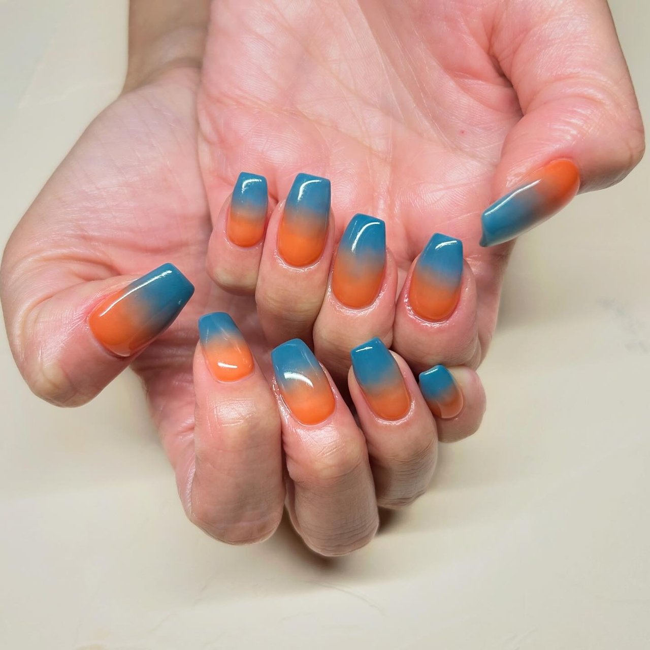 夏/ハンド/グラデーション/バイカラー/ミディアム - NICHI nail salon