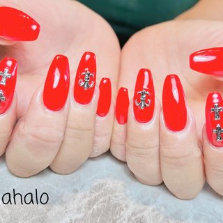 赤 クリア クロムハーツネイルパーツ 12個 赤 クリア クロムハーツネイルパーツ 12個 赤 クリア クロムハーツ