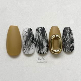 #マスタードカラー #マスタードネイル #マットネイル#ニュアンスネイル#イエローネイル#モードネイル #マスタード#マスタードイエロー#レオパード#レオパードネイル#スクエアネイル#スクエア#シンプルネイル#和装ネイル #成人式#成人式ネイル #静岡県ネイルサロン #御前崎市ネイル #山梨ネイルサロン #山梨ネイル #夏#夏ネイル#夏ネイル2024 #秋#秋ネイル#秋ネイル2024 #秋 #ライブ #ハロウィン #推し活 #マット #レオパード #ホワイト #イエロー #ブラック #【 salon de INÉS 】MAKI #ネイルブック