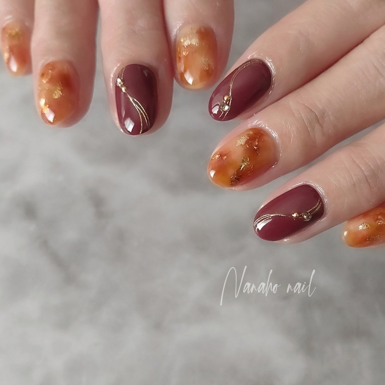 秋/冬/ハンド/シンプル/ニュアンス - Nanaho☆nail(大阪府八尾市)の