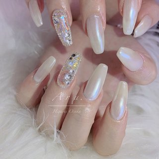 りんご様 ホワイトワンカラー 亜麻ネイル | SHIROオフィシャルサイト