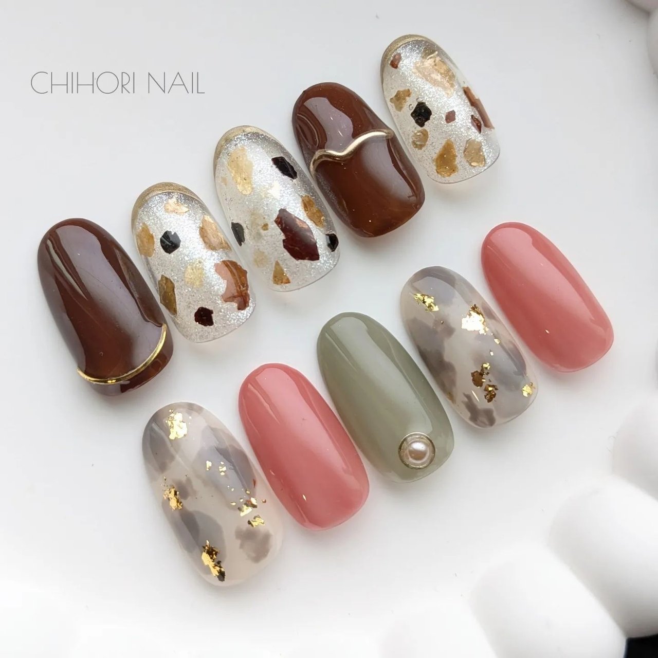 秋/アニマル柄/べっ甲/ジェルネイル - CHIHORIのネイルデザイン[No