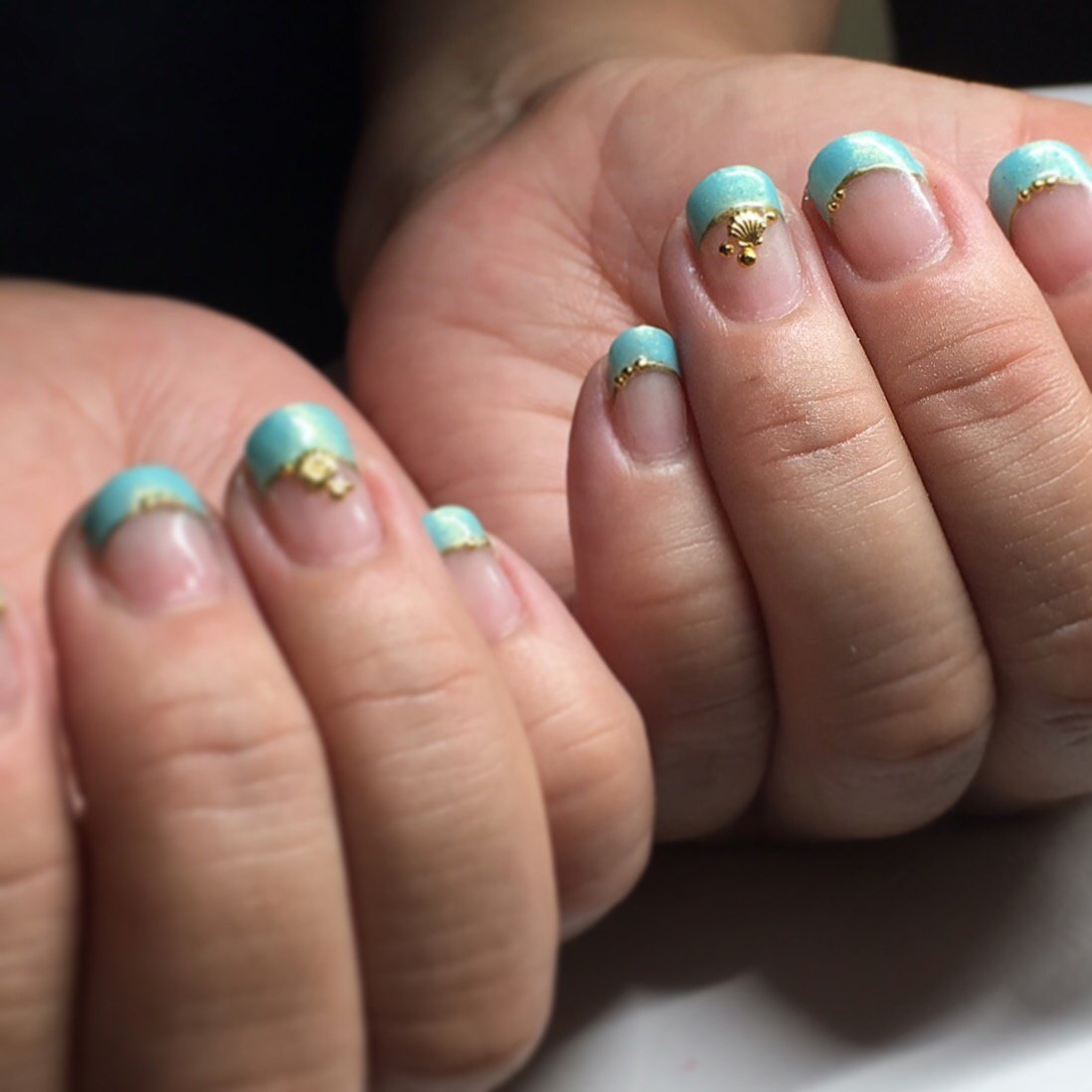 夏 海 リゾート ハンド フレンチ ネイルサロン10nailsのネイルデザイン No 243 ネイルブック