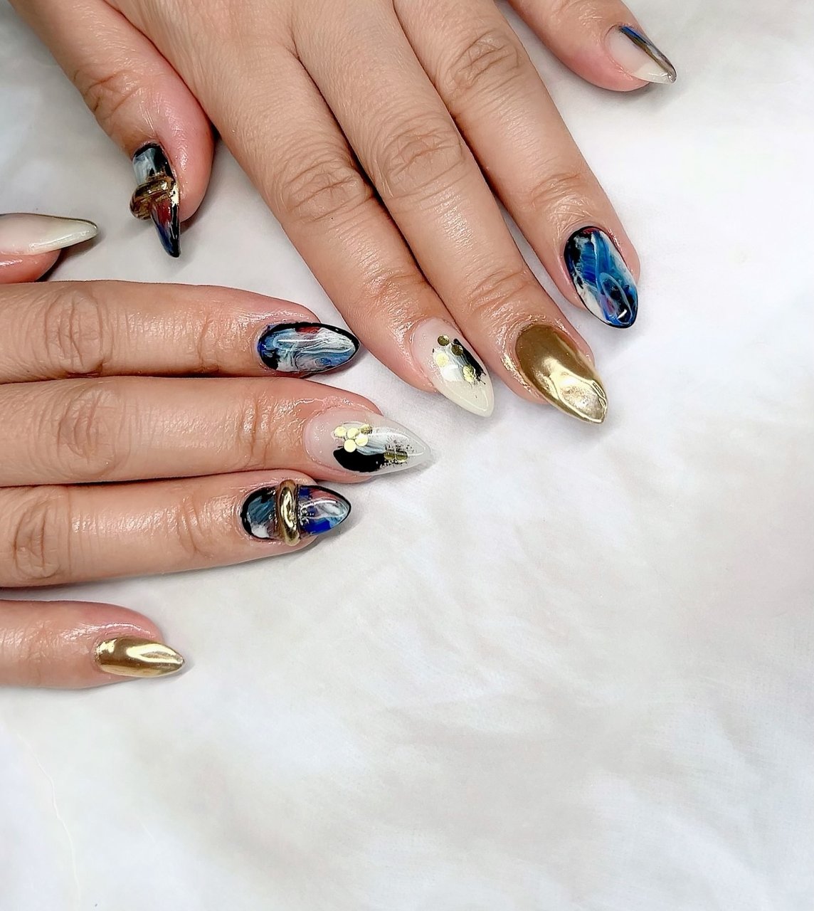 夏/ハンド/ワンカラー/ニュアンス/バイカラー - Rinaのネイルデザイン