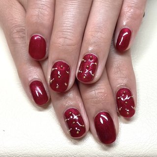 真っ赤ネイルのネイルデザイン｜ネイルブック 