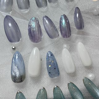 手が綺麗に見えるネイル/オーロラ/バカラのネイルデザイン｜ネイルブック 