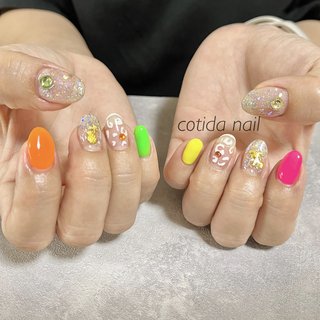 パーツ追加のネイルデザイン｜ネイルブック 