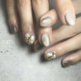 ネイルチップ ワンホン ビジュー スタッズ ラメ