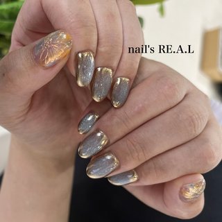 囲みミラーネイルのネイルデザイン｜ネイルブック 