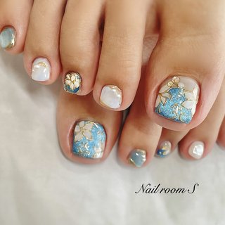 おすすめ順｜ブルー(青)/ディズニーネイルのネイルデザイン(3