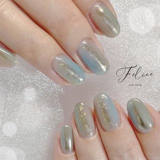 おすすめ順｜くすみグリーンのネイルデザイン(8ページ目)｜ネイルブック