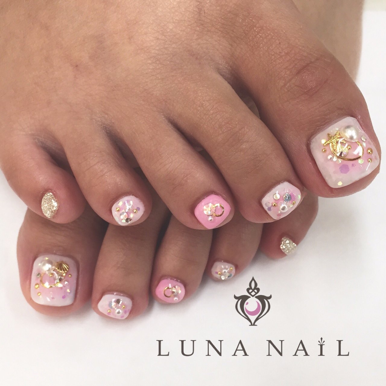 夏 海 リゾート デート フット Luna Nail のネイルデザイン No 247 ネイルブック