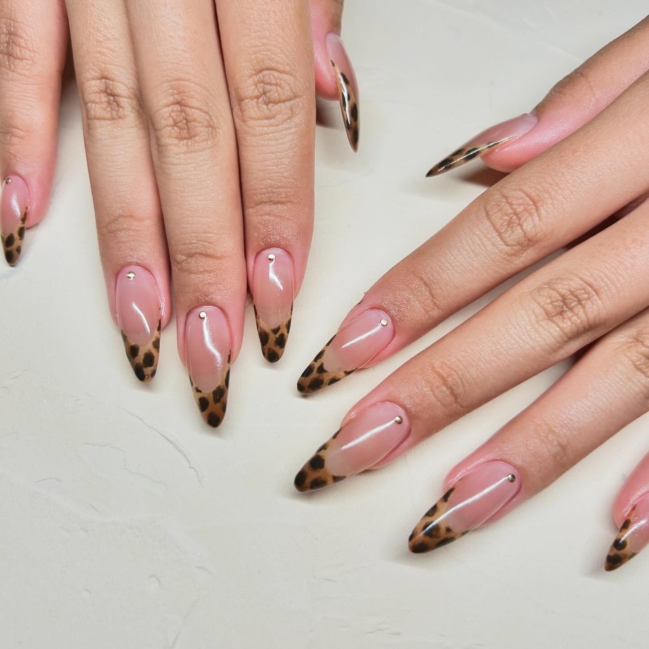 秋/ハンド/フレンチ/アニマル柄/レオパード - NICHI nail salon