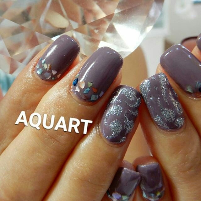 秋 オールシーズン オフィス ハンド シェル Aquartnail Rieのネイルデザイン No ネイルブック