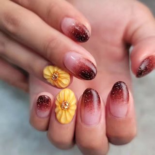 デート/フラワー/フラッシュネイルのネイルデザイン｜ネイルブック 