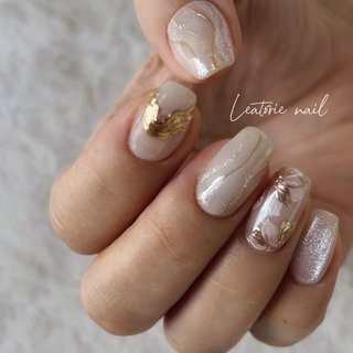 フラワー/#乳白色ネイルのネイルデザイン｜ネイルブック 