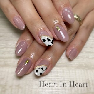 ネイルチップNo.32うずらネイル グリーン ホワイト ニュアンス 