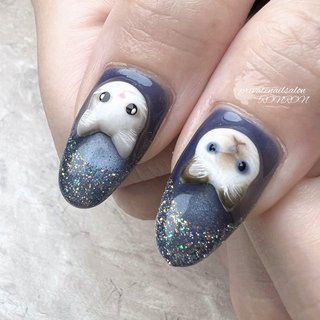 ぐでねこ『1月☆④グラデーション×ブルー×へび 』