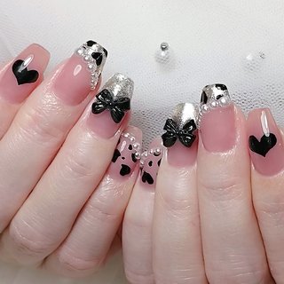 アニマル柄/ワンホン/ピンクのネイルデザイン｜ネイルブック 