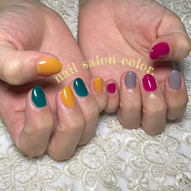 秋 オールシーズン オフィス ハンド ワンカラー Nail Salon Color のネイルデザイン No ネイルブック