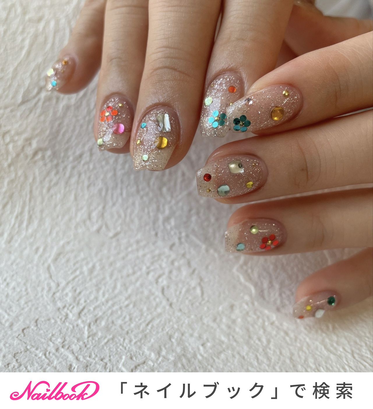 人気順｜ジェルネイル/#カラフルパーツのネイルデザイン｜ネイルブック