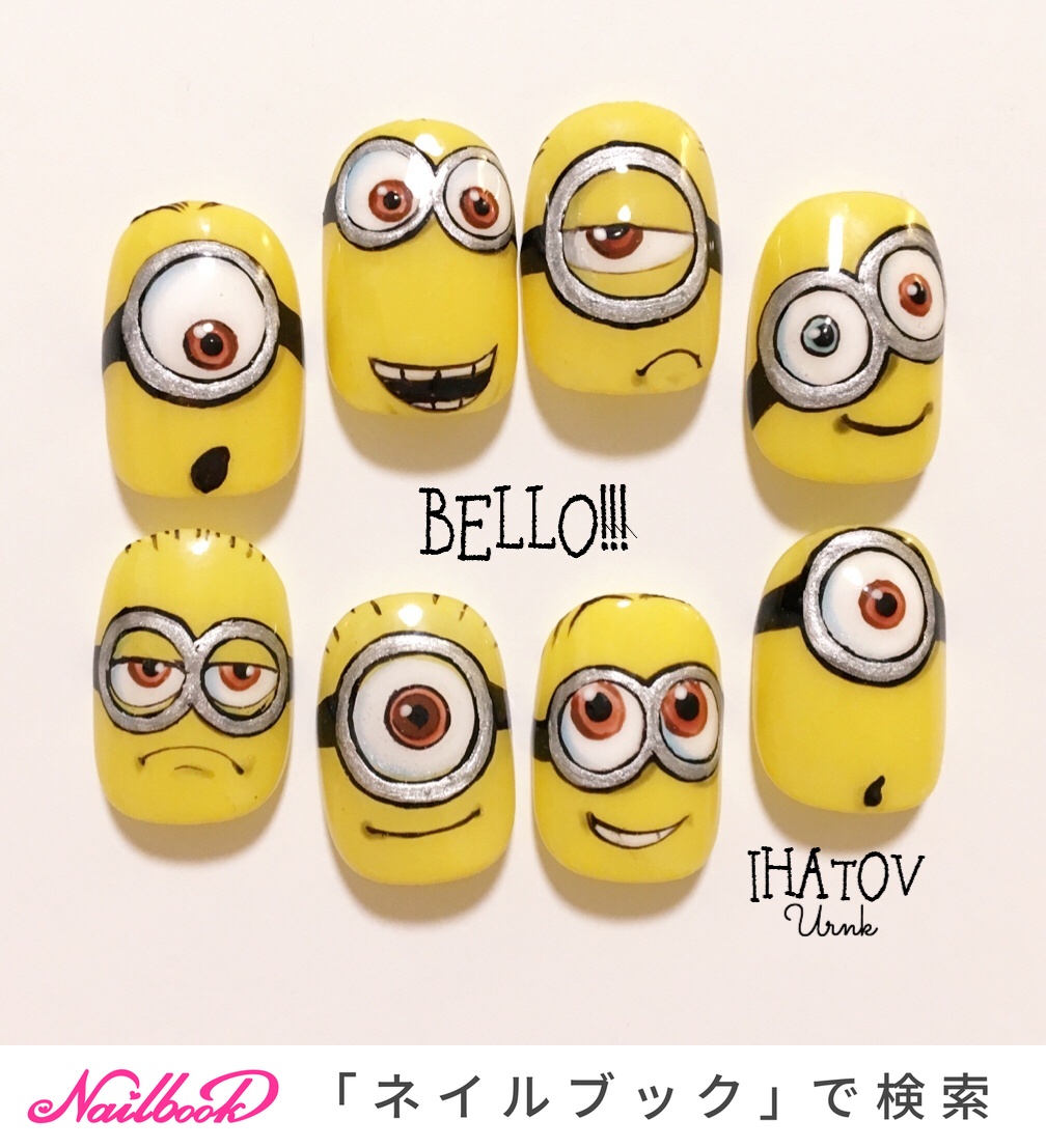 人気順 ミニオンのネイルデザイン ネイルブック