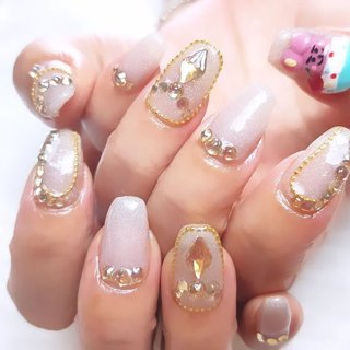 韓国ネイル(韓国)/#ストーンネイルのネイルデザイン｜ネイルブック 