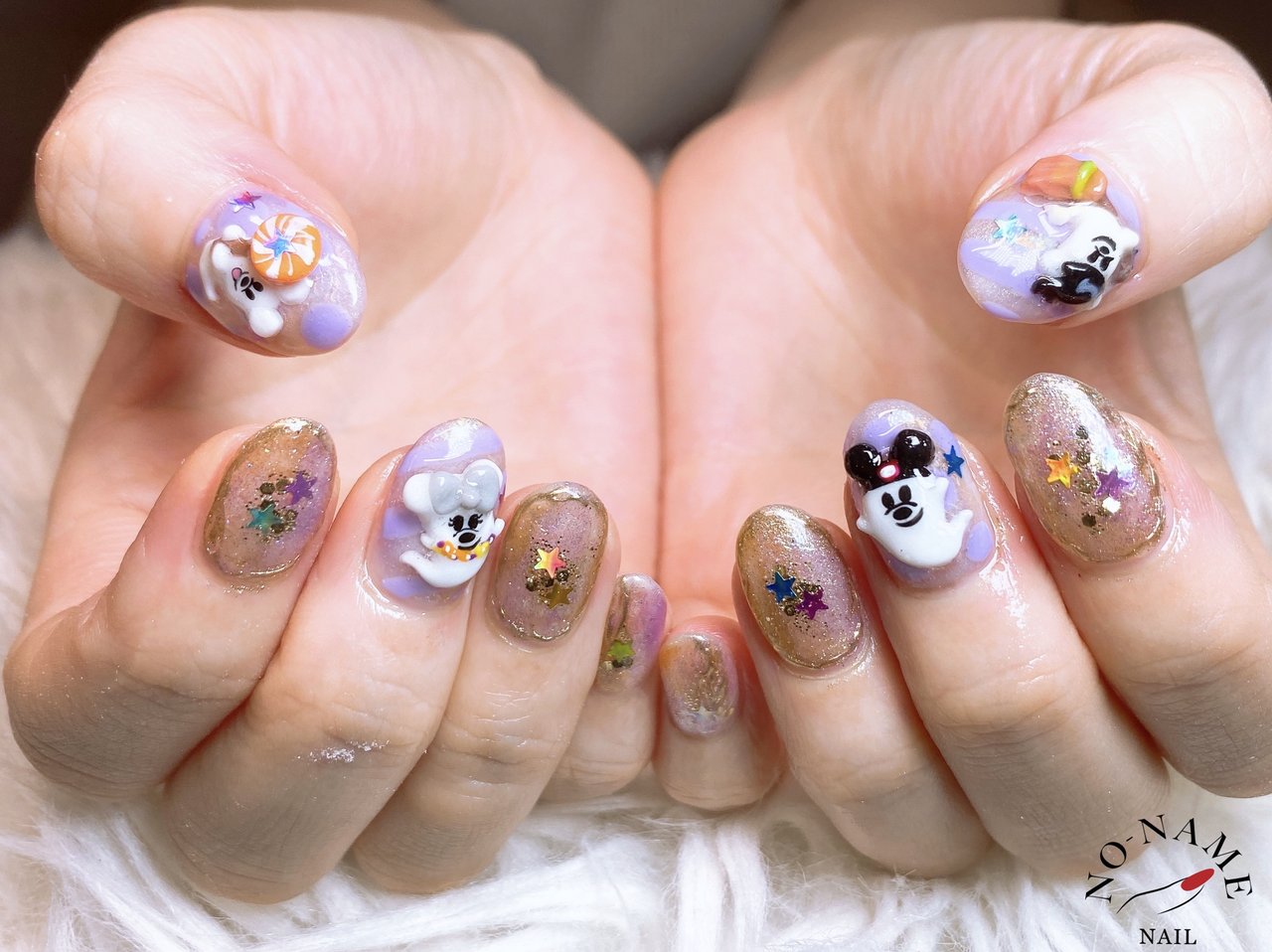 ハロウィン/ハンド/3D/マグネット/オレンジ - sonomiのネイルデザイン