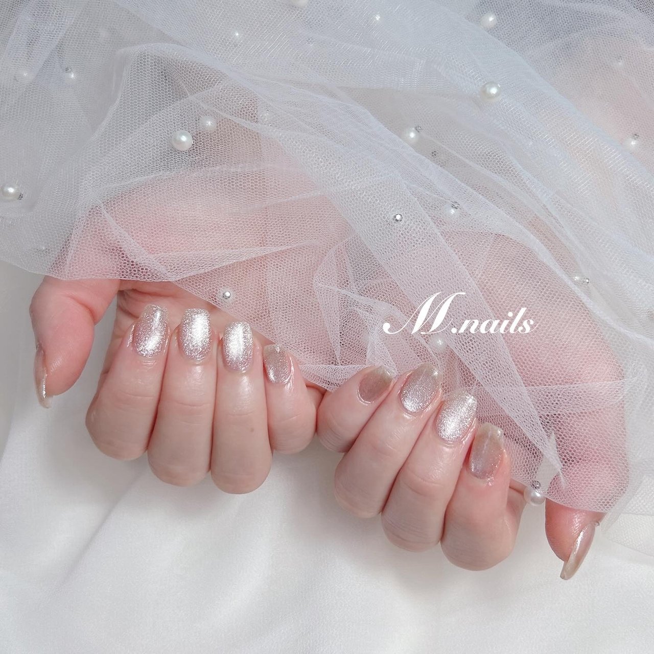 オールシーズン/ワンカラー/マグネット/ちゅるん/ワンホン - M.nailsのネイルデザイン[No.9057914]｜ネイルブック