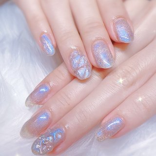 マグネットネイル リボン オーロラ キルティング ネイルチップオーダー マグネットネイル リボン オーロラ キルティング ネイルチップオーダー