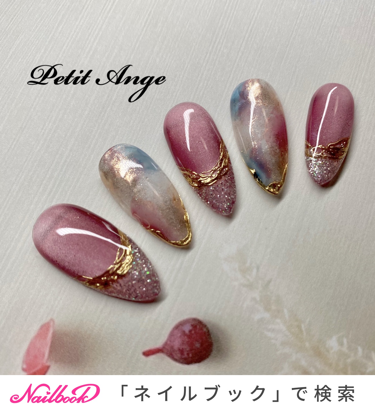 33))ネイルチップ フレンチガーリー ボルドー シンプルネイル