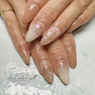 グラデーション/#サーモンピンクのネイルデザイン｜ネイルブック 