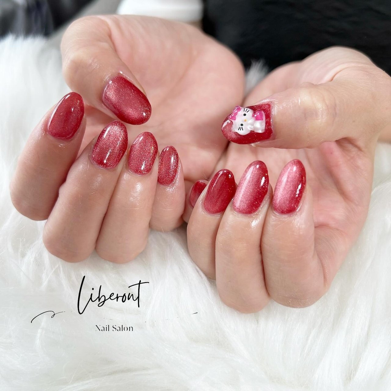 秋/シンプル/ワンカラー/マグネット/キラキラ - LIBERONT nailのネイル