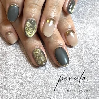 2024年】新着順｜ミラーネイル(ミラー)/#カーキネイル⁡のネイル  
