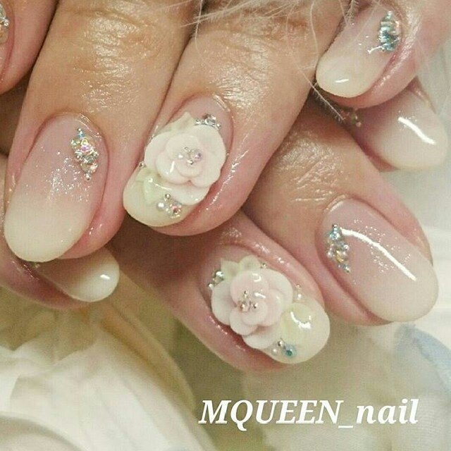 秋 ブライダル パーティー ハンド グラデーション Mqueenのネイルデザイン No ネイルブック