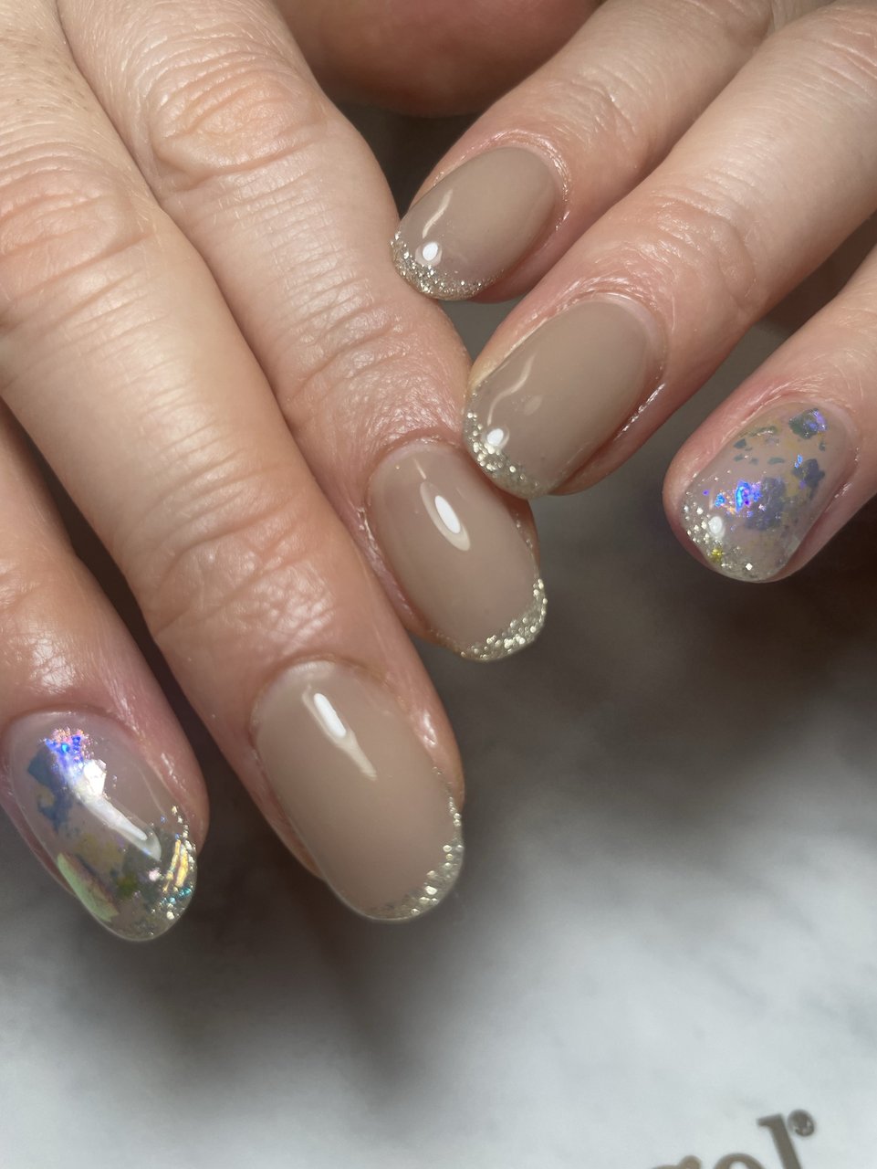 オールシーズン/オフィス/ハンド/フレンチ/キラキラ - SWEET NAILの