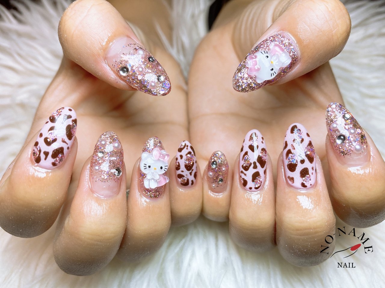 ハンド/ラメ/レオパード/ピンク/ジェルネイル - sonomiのネイル