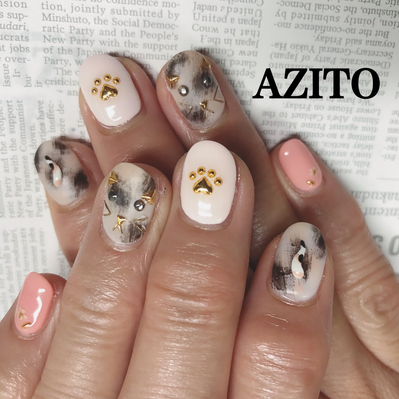 オールシーズン/女子会/ハンド/ワンカラー/アニマル柄 - azito_nailの 