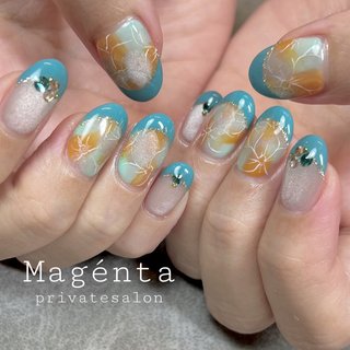 yun　美品⭐︎mogahna ネイルアート用品 シルバー 1280_lc