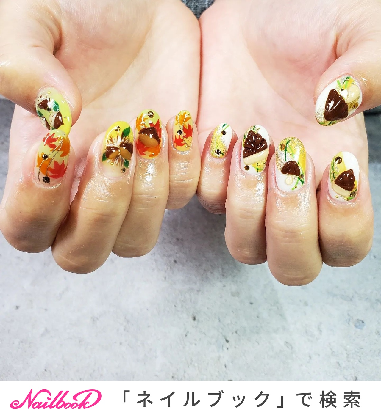 きのこの山のネイルデザイン｜ネイルブック