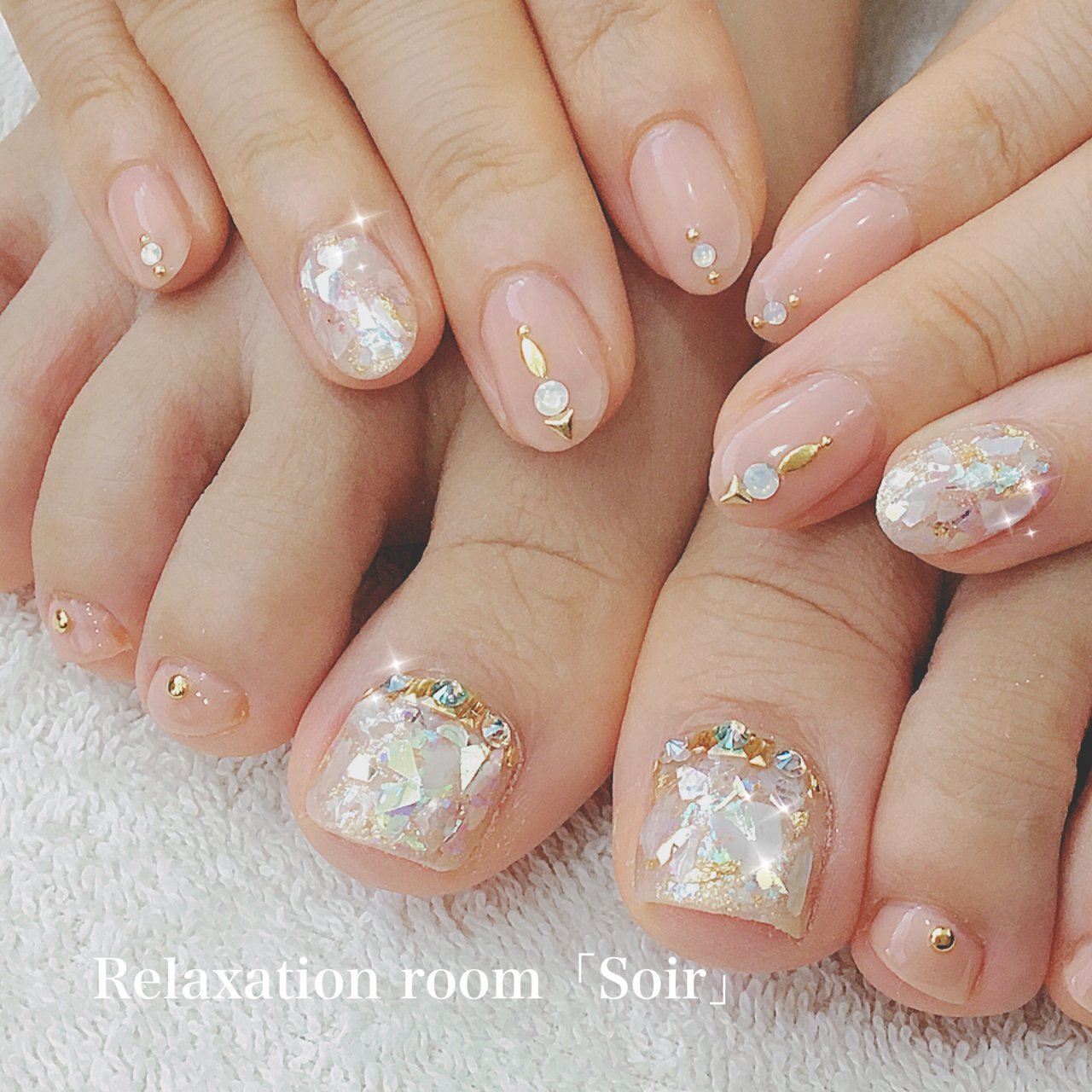 オールシーズン 海 ブライダル パーティー ハンド Nail Likeのネイルデザイン No 2503854 ネイルブック