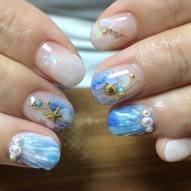 夏 海 デート 女子会 ハンド Megu Jura Nailのネイルデザイン No ネイルブック