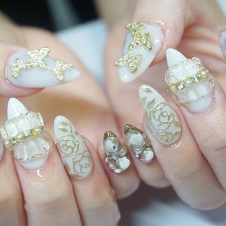 キルティング/#フリルネイルのネイルデザイン｜ネイルブック 