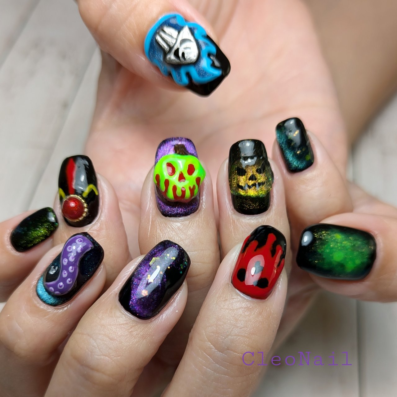 ハロウィン/痛ネイル/マグネット - Cleonailのネイルデザイン[No