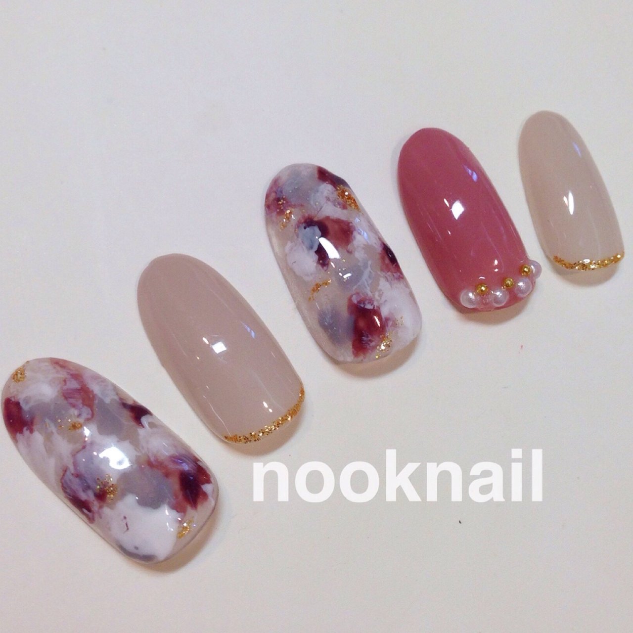 秋 オフィス 女子会 ハンド ワンカラー Nooknailのネイルデザイン No ネイルブック