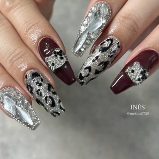 ワンホンネイル(ワンホン/中国ネイル/中華ネイル)/#白黒ネイルのネイル  