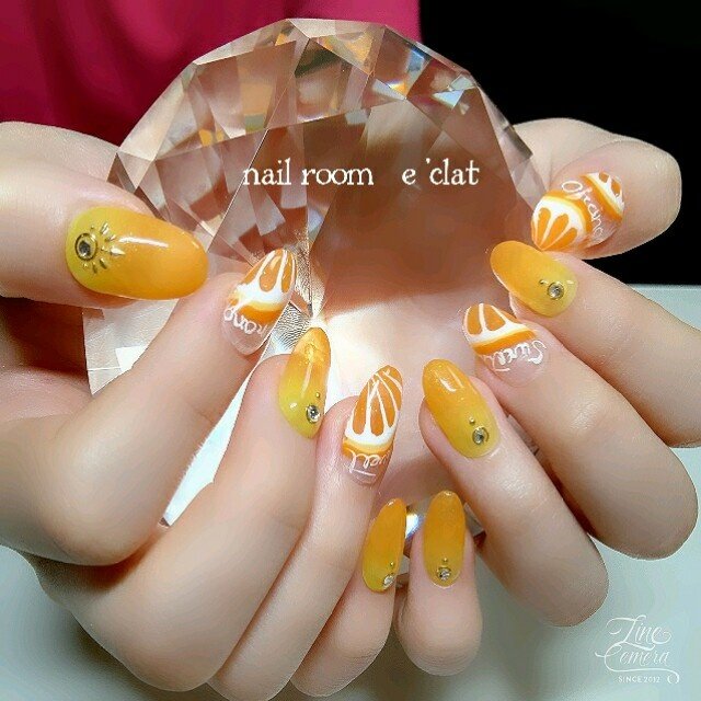 夏 ライブ ハンド トロピカル フルーツ Nail Room Eclatのネイルデザイン No ネイルブック