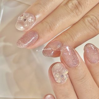 オーロラ/リボンのネイルデザイン｜ネイルブック 